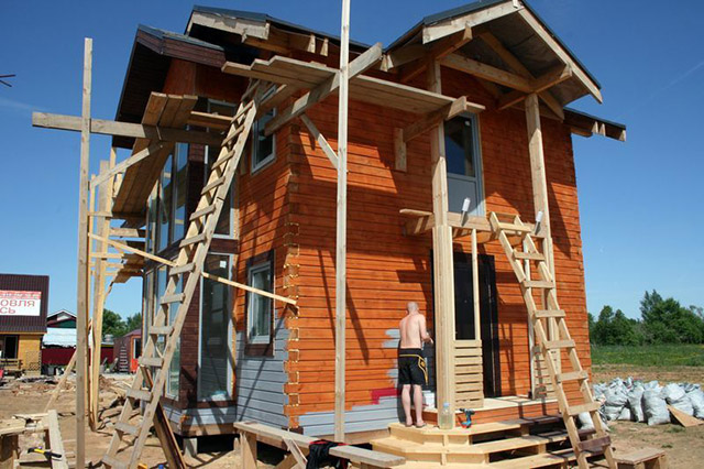 строительство дачных домов из бруса, дачные дома из бруса недорого