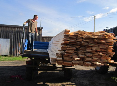 Отгрузка доски на построжку